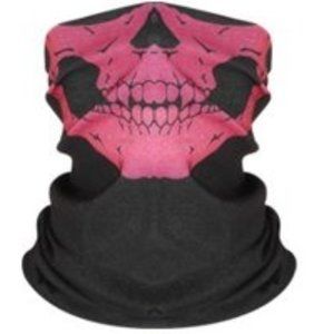 Skull Printed Multifunctional Scarf in Pink